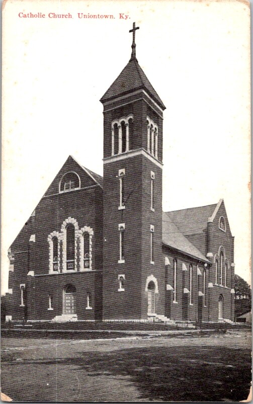 Vintage Postcard Catholic Church Uniontown KY Kentucky           E-294