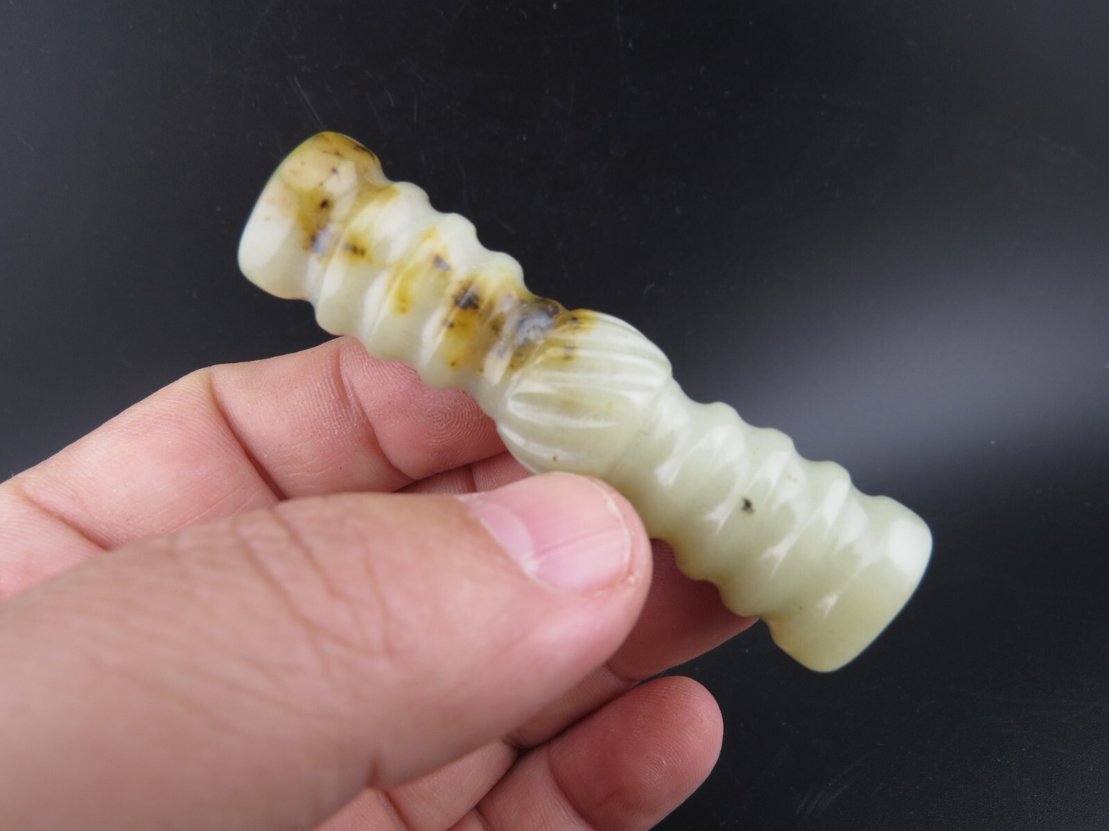 Chinese old  jade,Hongshan culture,collectibles,rare cong,pendant K(085)