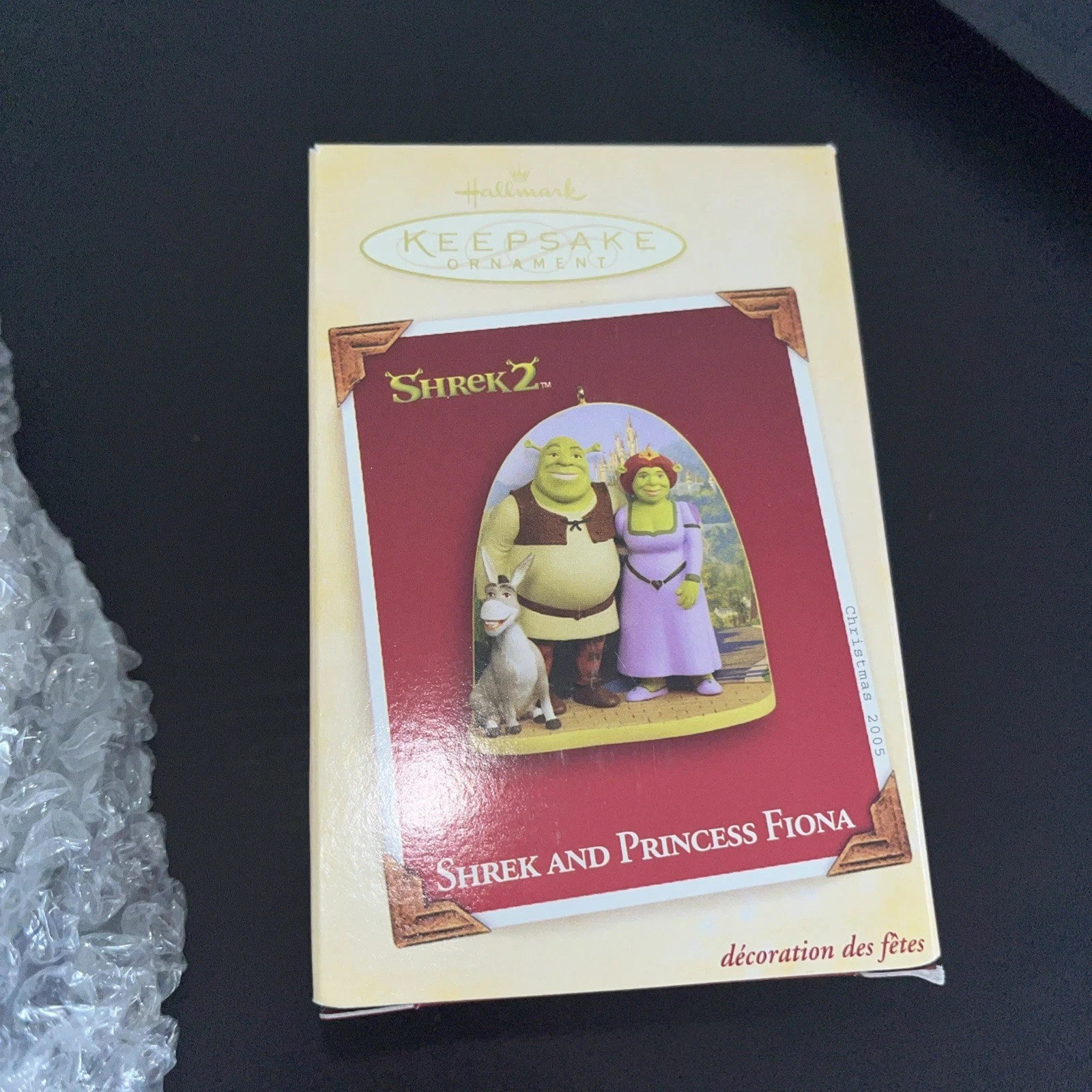 2005 Hallmark Ornament Shrek and Princess Fiona with Donkey Shrek 2-A-12-30-115 2005 Hallmark Ornament Shrek and Princess Fiona with Donkey Shrek 2-A-12-30-115