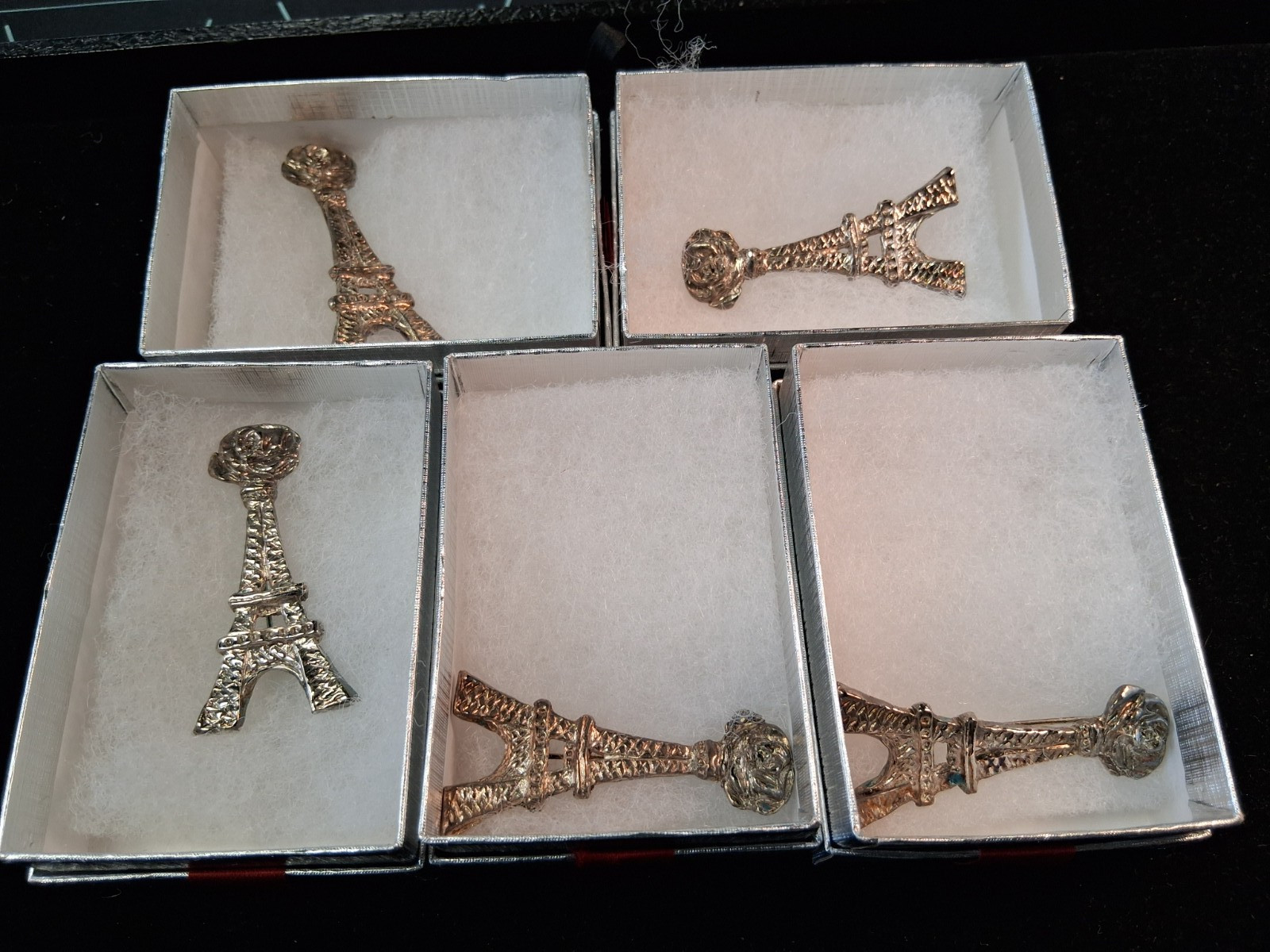 Lot of 5 Krewe of Mystery 2013 Ladies Pins with boxes - Mardi Gras Lot of 5 Krewe of Mystery 2013 Ladies Pins with boxes - Mardi Gras