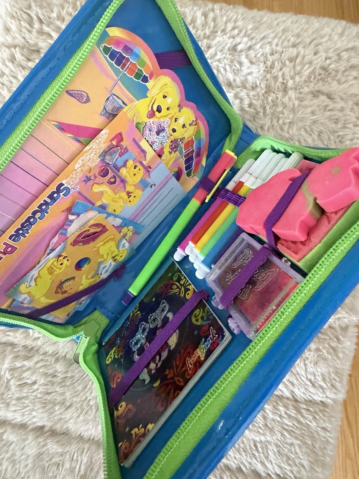 VTG Lisa Frank Casey & Candy Dogs Ice Cream Sundae Zip Up Stationery Planner VTG Lisa Frank Casey & Candy Dogs Ice Cream Sundae Zip Up Stationery Planner