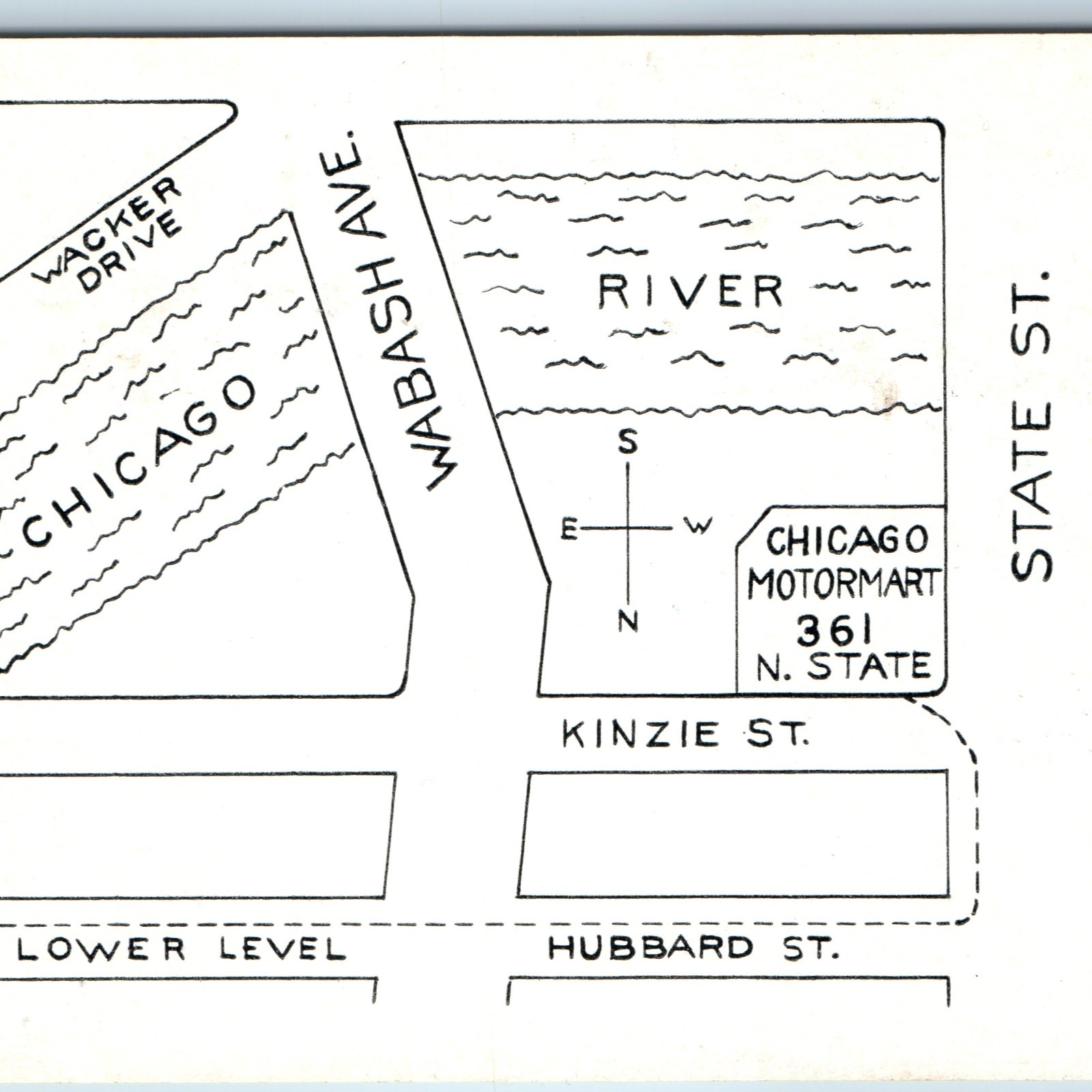 c1950s Chicago IL Georgian Bay Line Oil Gas Garage Cities Service Map Great Lake