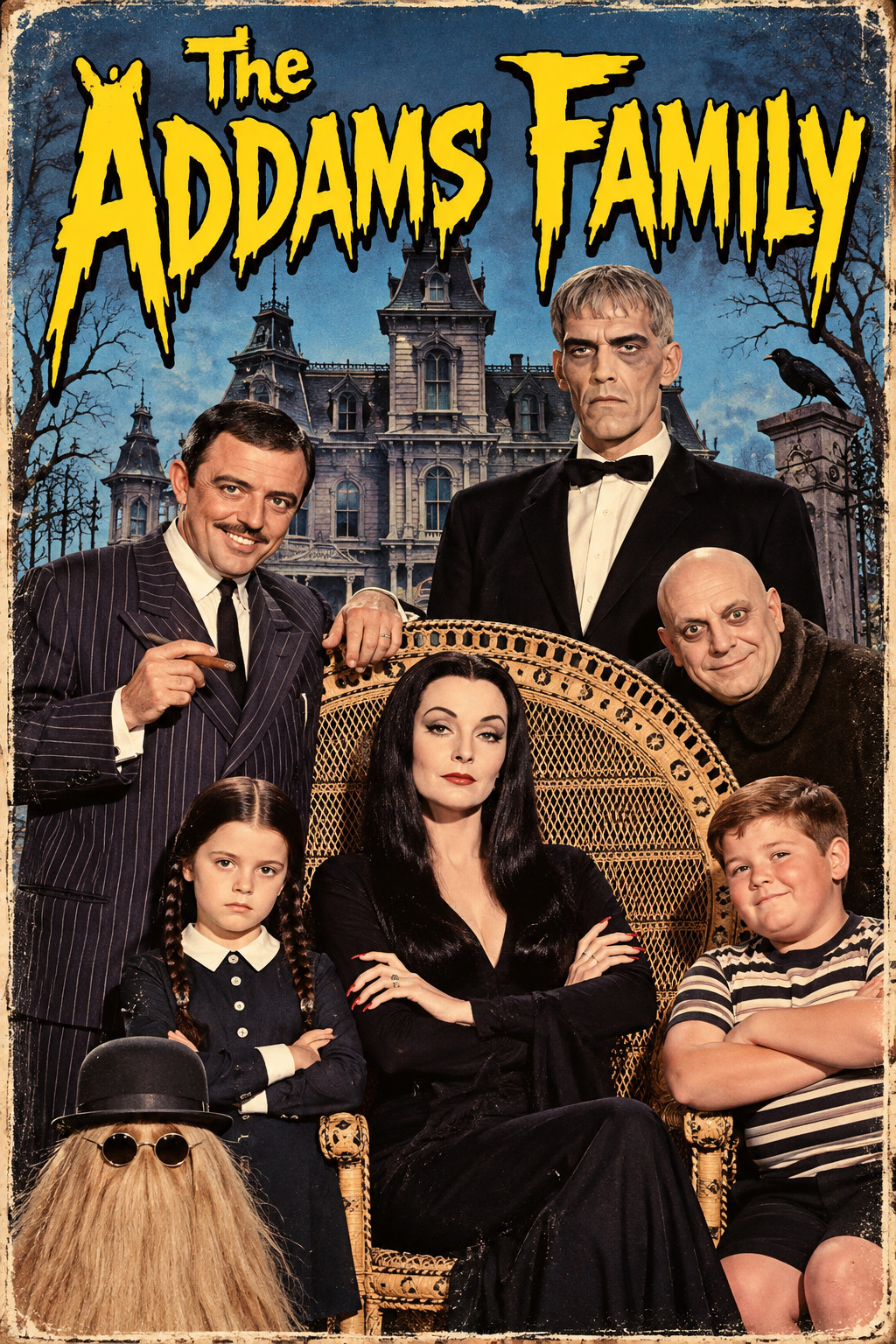 The Addams Family Classic retro TV show Poster Print