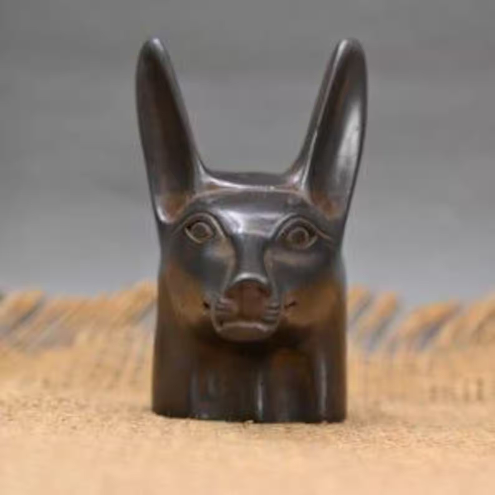 Stone Authentic Ancient Egyptian Antiquities Anubis Head Rare Statue Egyptian BC