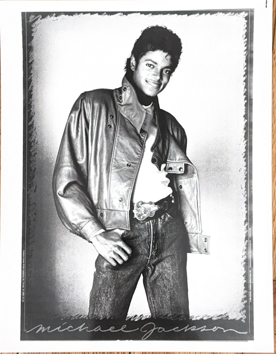 VTG Michael Jackson Promotional 8x10 BW Photo VTG Michael Jackson Promotional 8x10 BW Photo