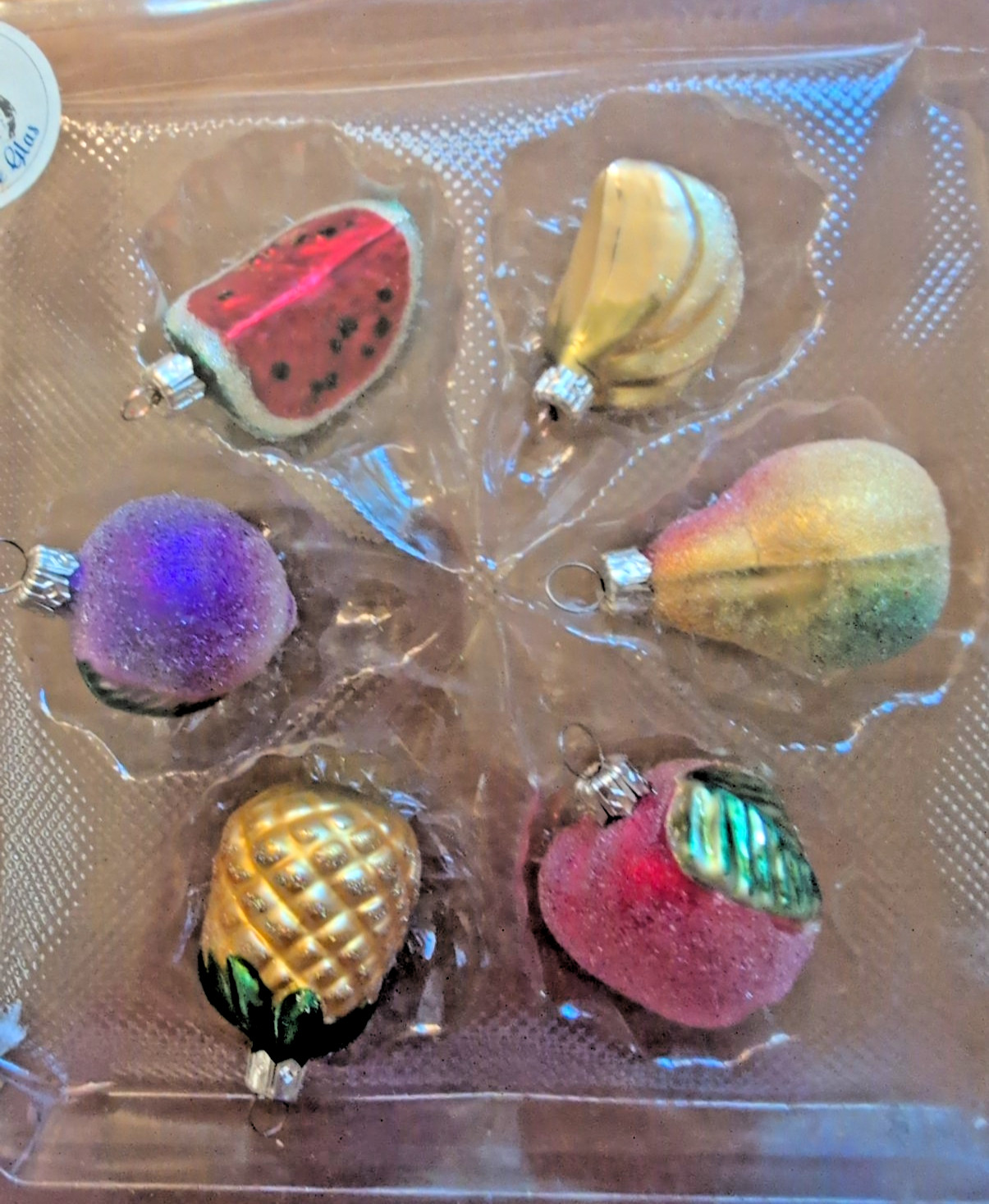 New Set Of 6 Vtg Polish Hand Blown Glass Fruit Christmas Ornaments Oberfrankisch New Set Of 6 Vtg Polish Hand Blown Glass Fruit Christmas Ornaments Oberfrankisch