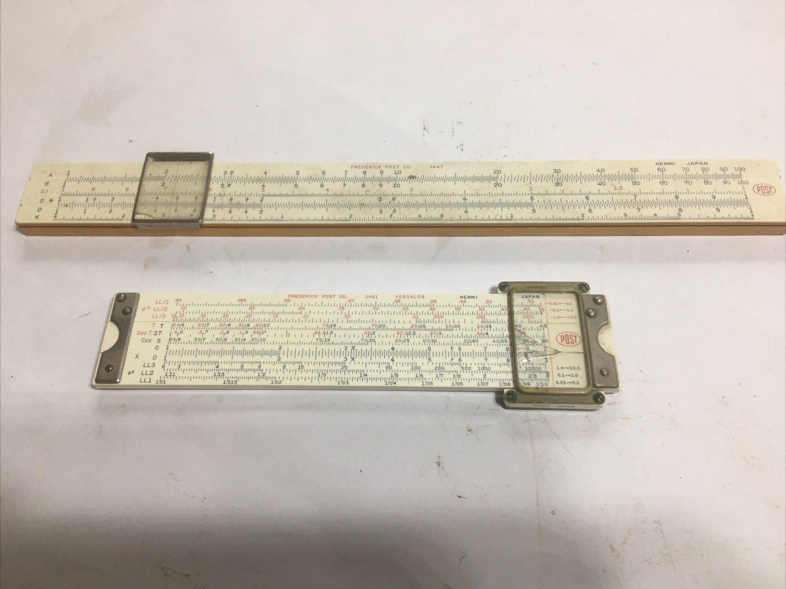 Frederick Post Slide Rules - 1447 $ 1461