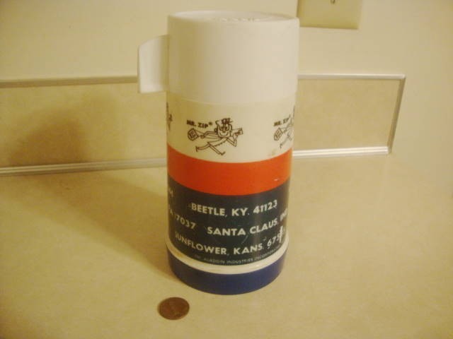 Vintage Aladdin Thermos MR. ZIP Early U.S. Mail Zip Code Icon No Lunch Box