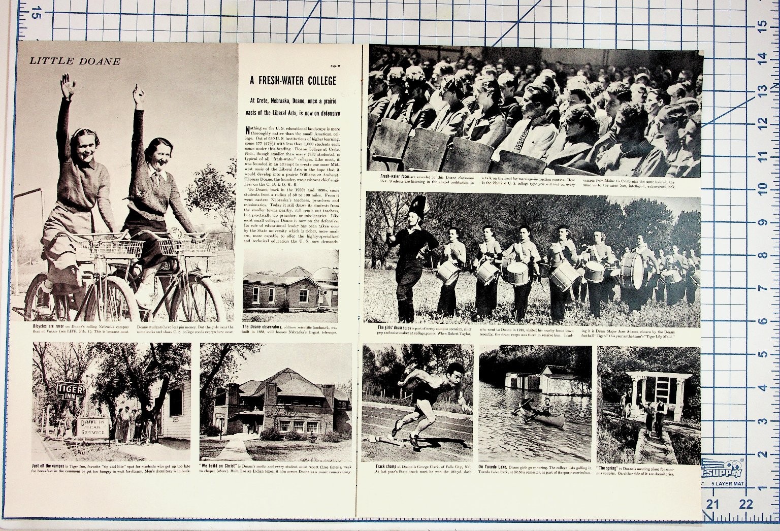 Vintage 1940s Doane College Crete Nebraska Student Life Brochure Page Ephemera Vintage 1940s Doane College Crete Nebraska Student Life Brochure Page Ephemera