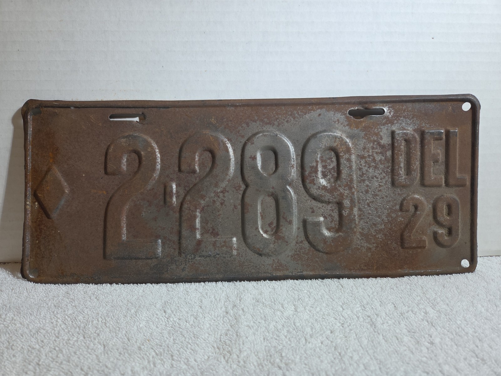 Vintage 1929 Delaware License Plate Vintage 1929 Delaware License Plate