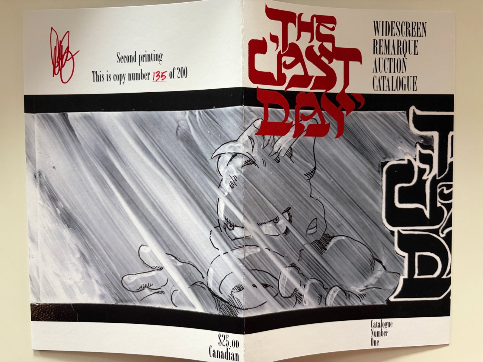 Cerebus The Last Day Dave Sim signed art catalog Cerebus The Last Day Dave Sim signed art catalog