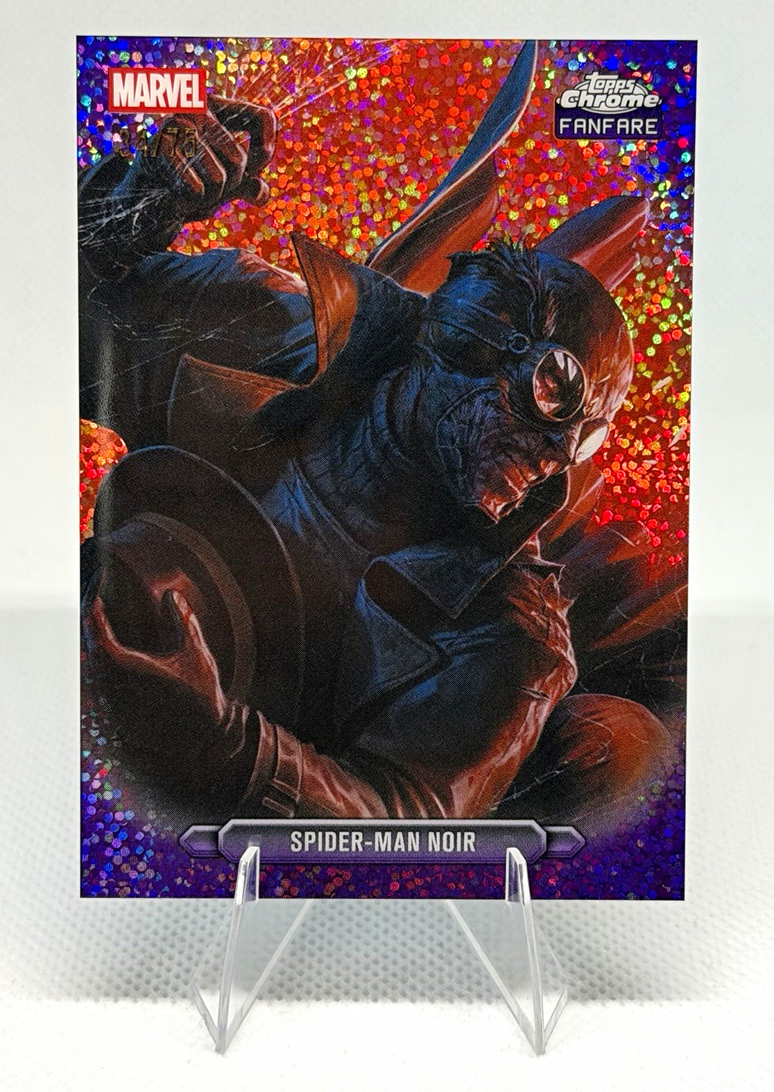 Topps 2026 Chrome Marvel Comics Fanfare Spider-Man Noir  FF-41 Purple Speckle