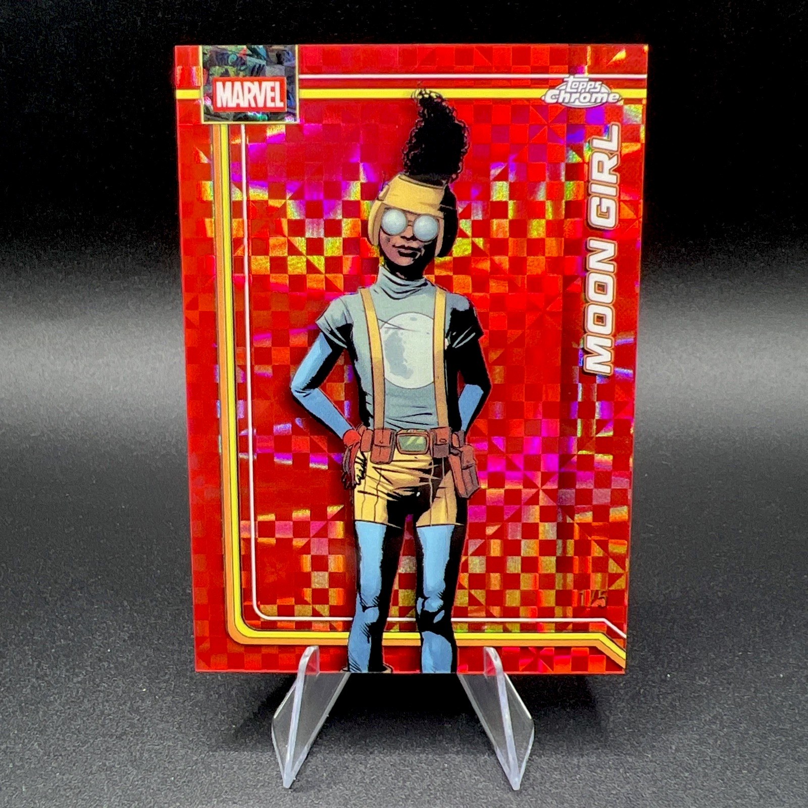 2026 Topps Chrome Marvel Moon Girl Red X fractor 1/5 SSP #138 Bookend 