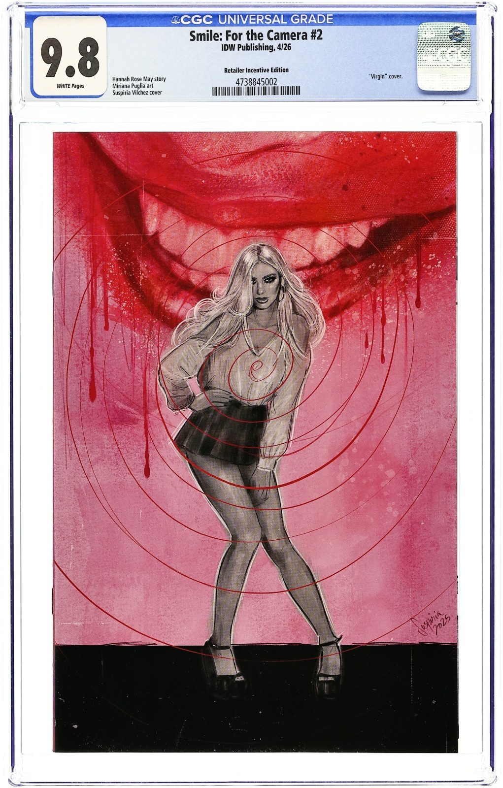 Smile: For the Camera #2 [1:25] Virgin - 2026 - CGC 9.8 - Suspiria Vilchez
