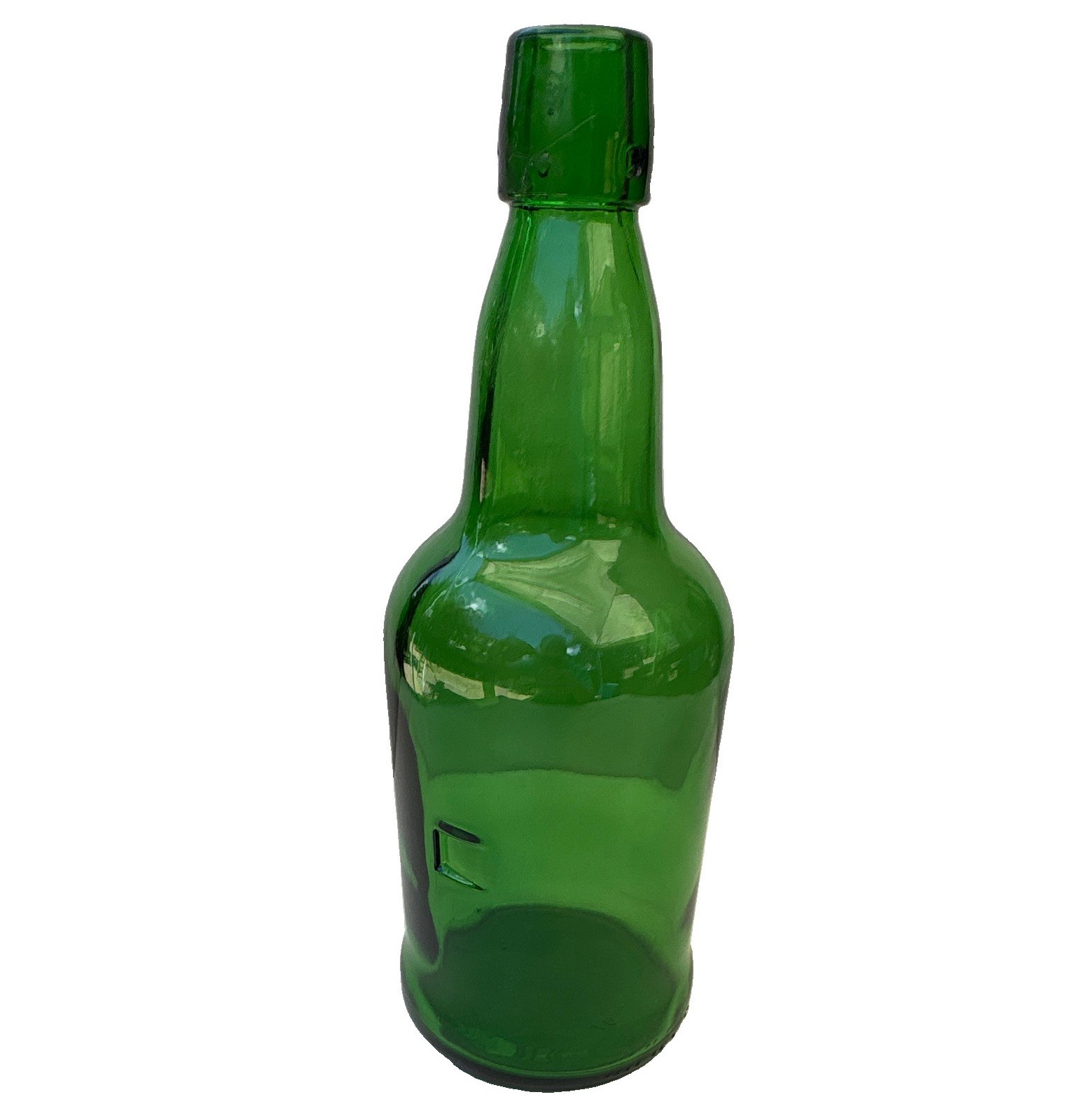 Vintage Green Glass Bordeaux Bottle