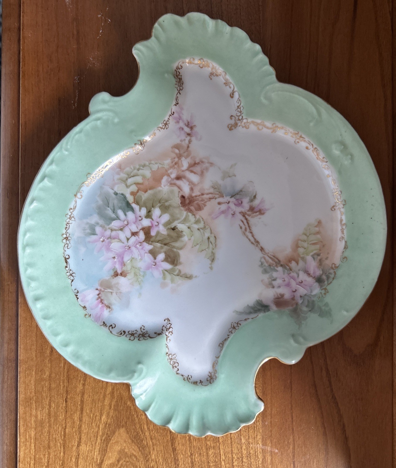 Antique Limoges Porcelain Celery Tray- Mavaleix Mark Mint Green CJBB Antique Limoges Porcelain Celery Tray- Mavaleix Mark Mint Green CJBB