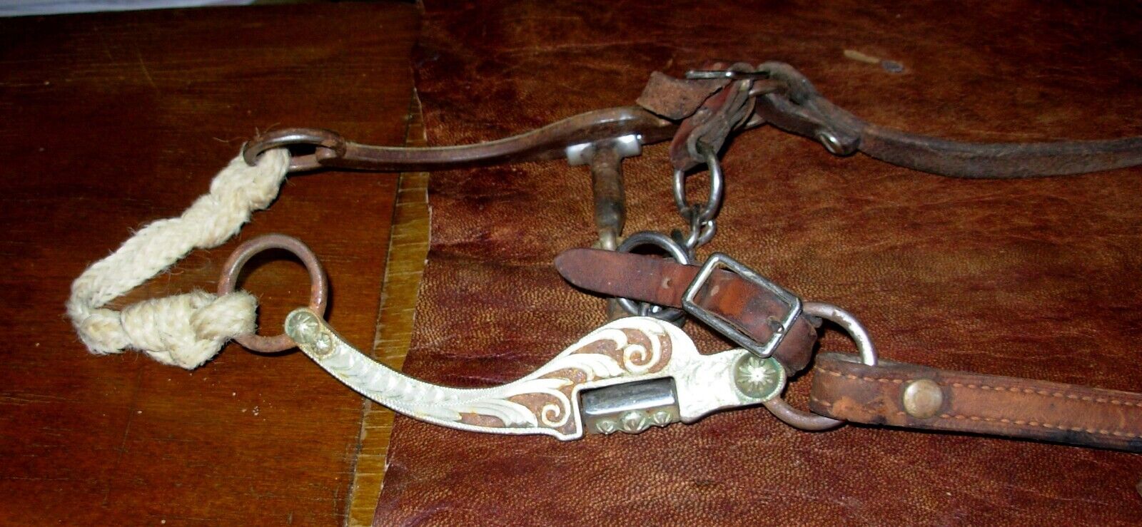 Vintage Antique Western Horse Bit-Stamped Classic Equine-Gist Desion-Headstall