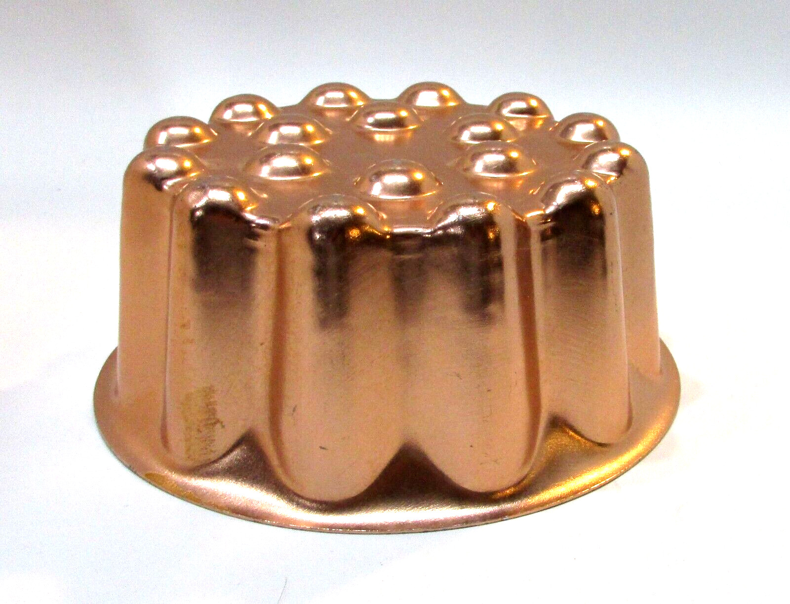 Vintage 1960\'s Coppertone Aluminum Old 3x6 Round Jello Food Mold Pan