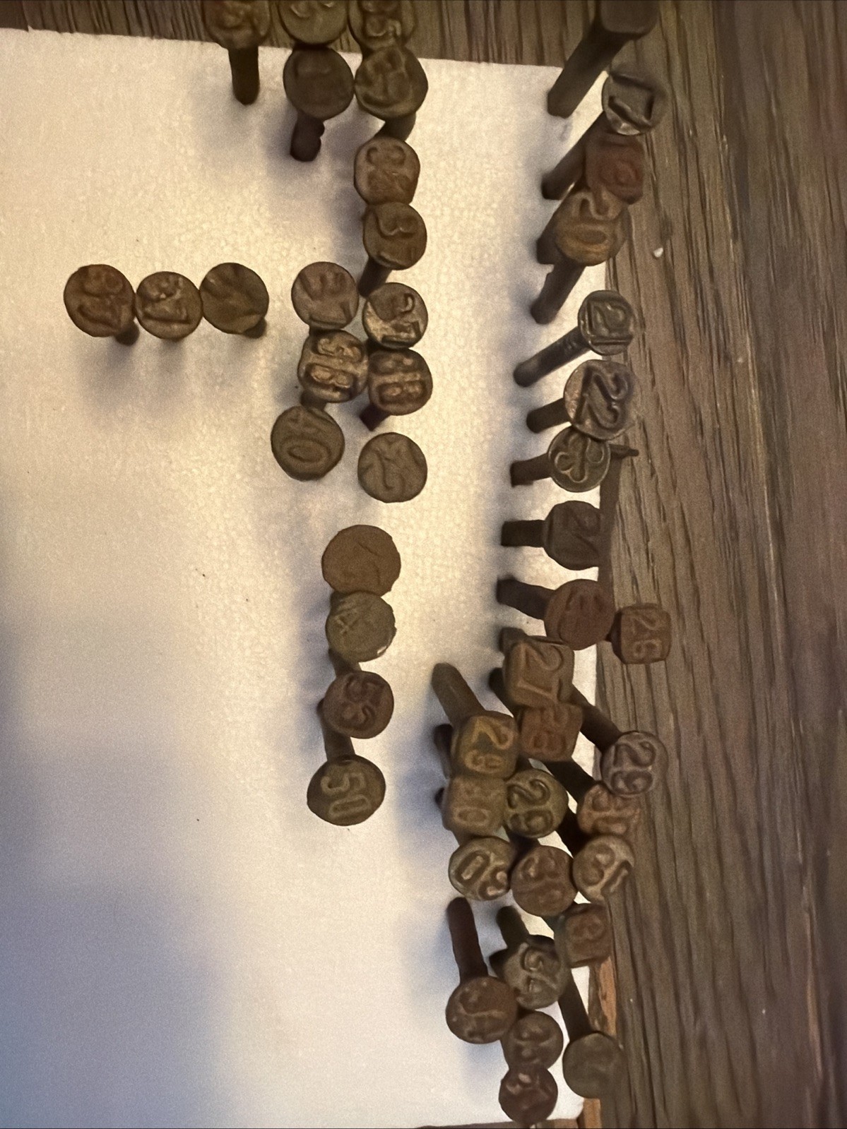 Vintage Lot Railroad Ties Date Nails 1912-1950s