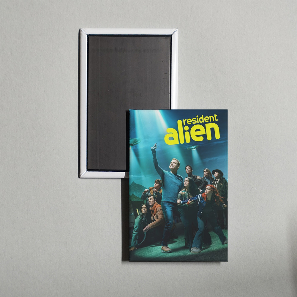 Resident Alien Mini TV Show Poster Fridge Locker Magnet Resident Alien Mini TV Show Poster Fridge Locker Magnet