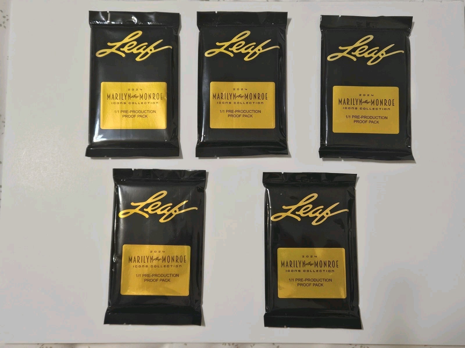 Marilyn Monroe 2024 Leaf Icons Collection 1/1 Pre-Production Proof Pack QTY 1 Marilyn Monroe 2024 Leaf Icons Collection 1/1 Pre-Production Proof Pack QTY 1