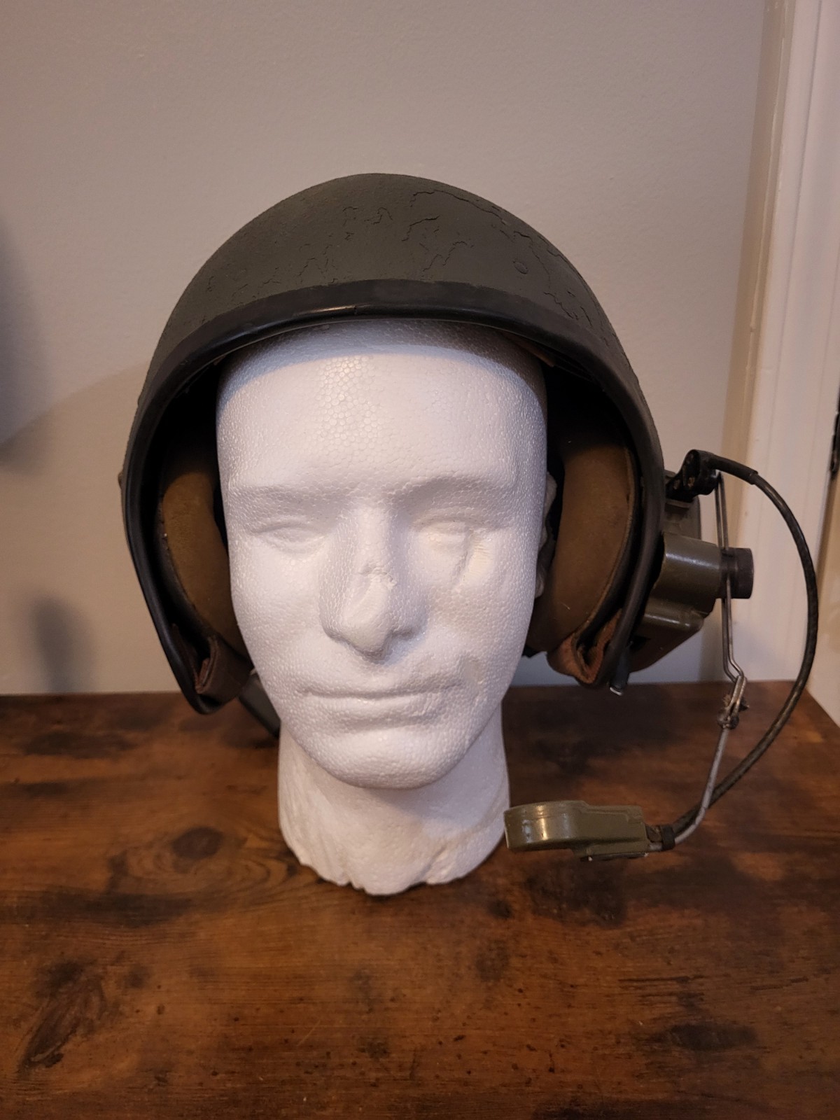 Vietnam War T56-6 CVC Combat Vehicle Crewman Helmet W/ Liner Transponder & Comms Vietnam War T56-6 CVC Combat Vehicle Crewman Helmet W/ Liner Transponder & Comms
