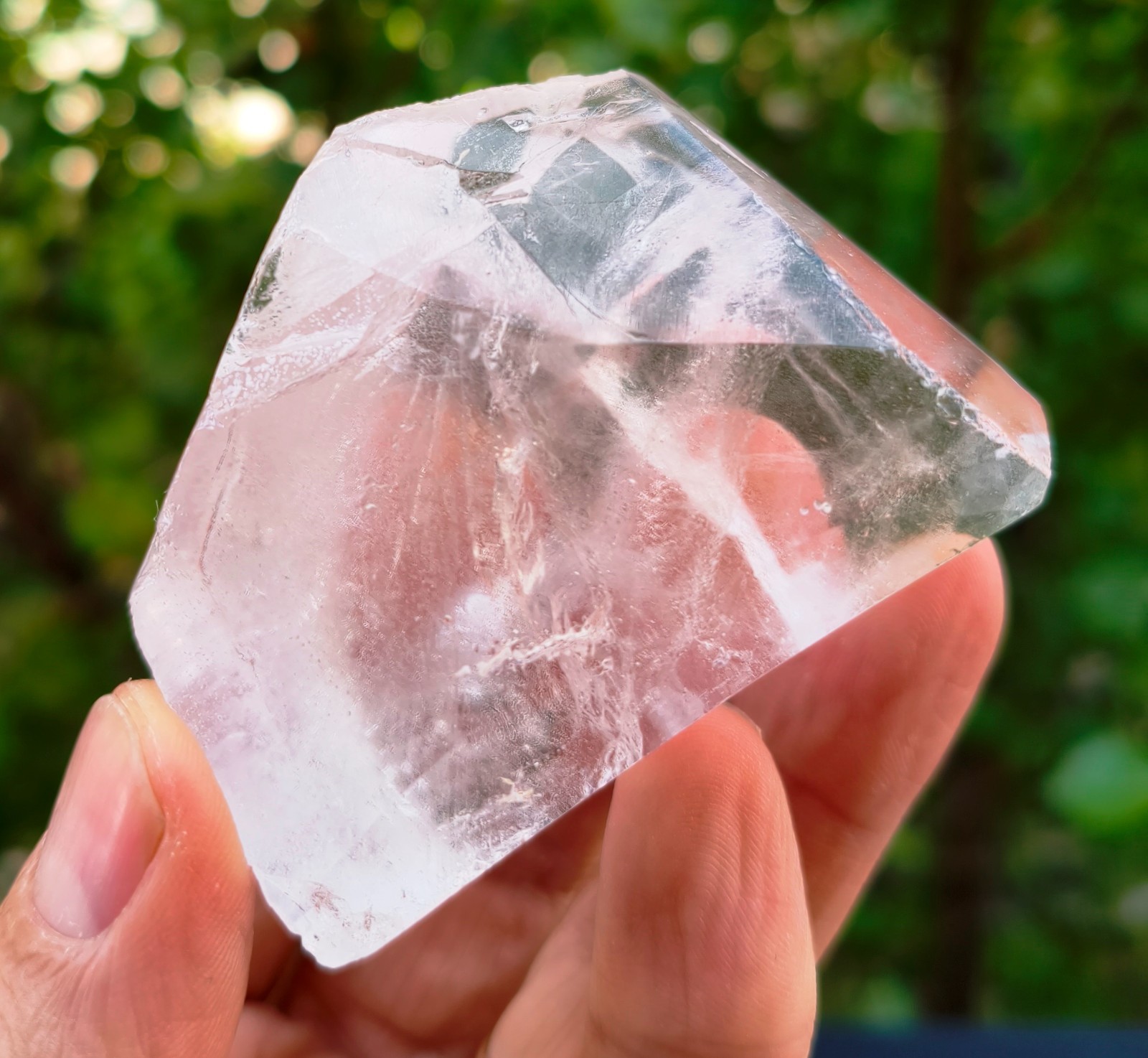 Mirror Polished Optical Crystal Ulexite TV Rock
