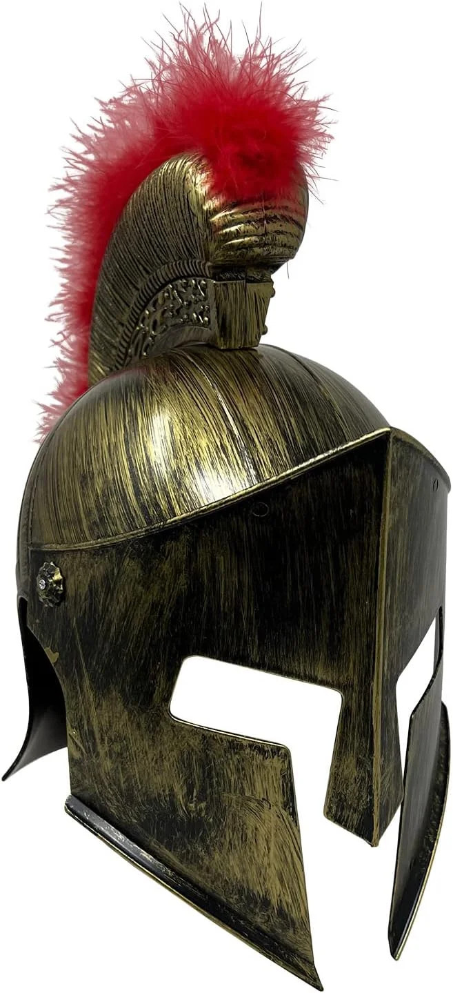 Roman Spartan Warrior Helmet Adult Greek Soldier Medieval Centurion Costume Hat