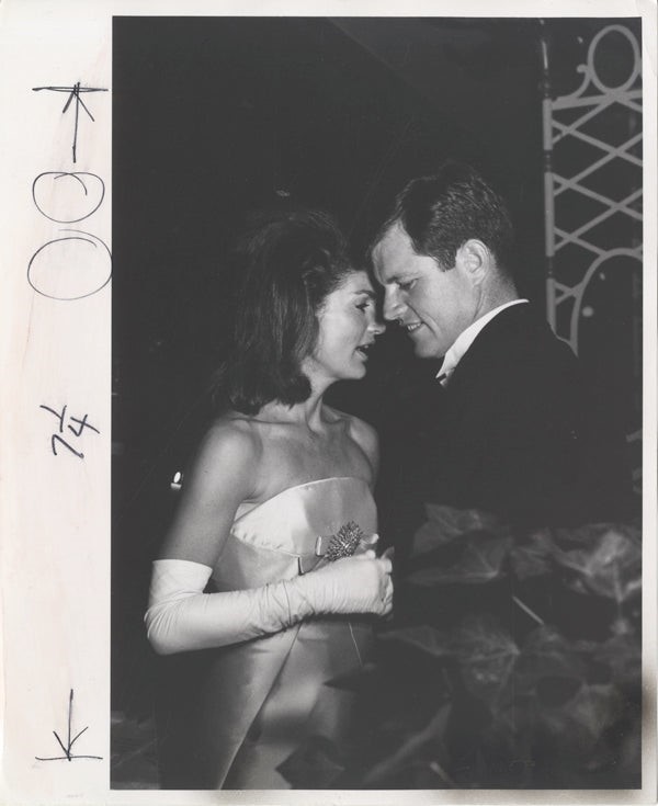 Jacqueline Kennedy Jackie O Edward Ted Rare Intimate Stamped Original Photo 1965 Jacqueline Kennedy Jackie O Edward Ted Rare Intimate Stamped Original Photo 1965