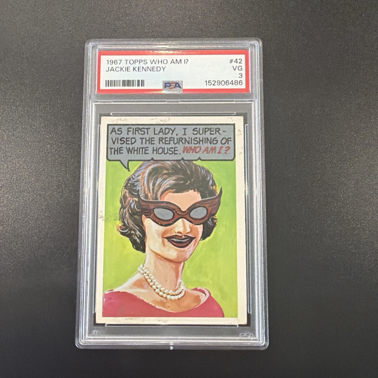 1967 Topps Who I\'m I Jackie Kenney #42 PSA 3 POP 1 Unscratched