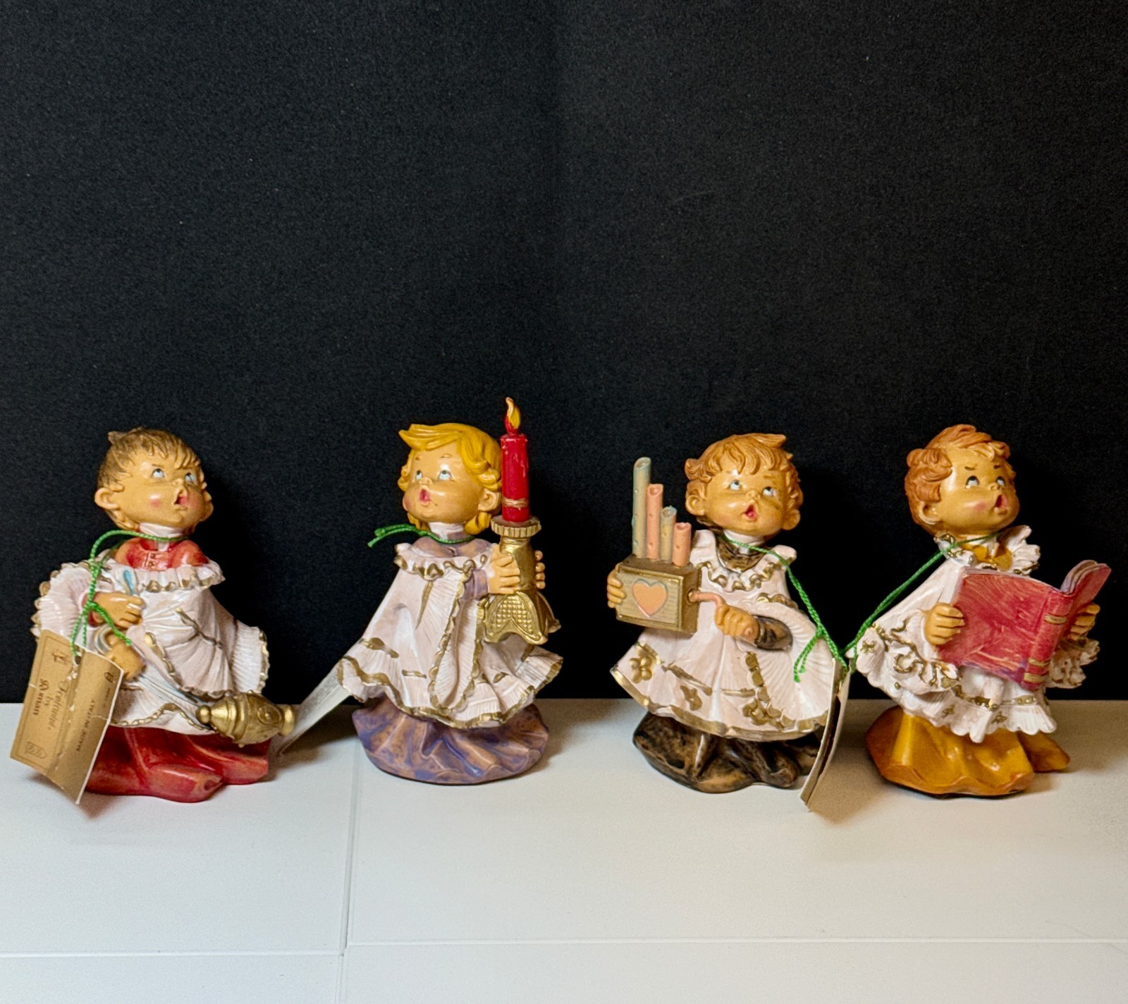 Vintage Christmas Fontanini Simonotti 4 Pc Choir Boys Italy 1987 With Tags Vintage Christmas Fontanini Simonotti 4 Pc Choir Boys Italy 1987 With Tags
