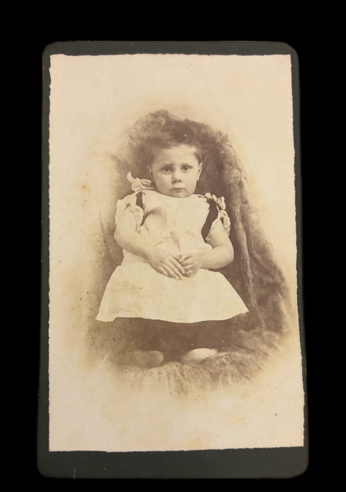 Antique Victorian Child CDV Photo~Already Disappointed In Everyone~c1890s