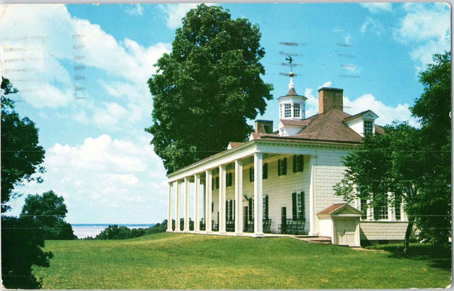 Mount Vernon George Washington Estate East Front 1959 Posted Chrome Postcard Mount Vernon George Washington Estate East Front 1959 Posted Chrome Postcard