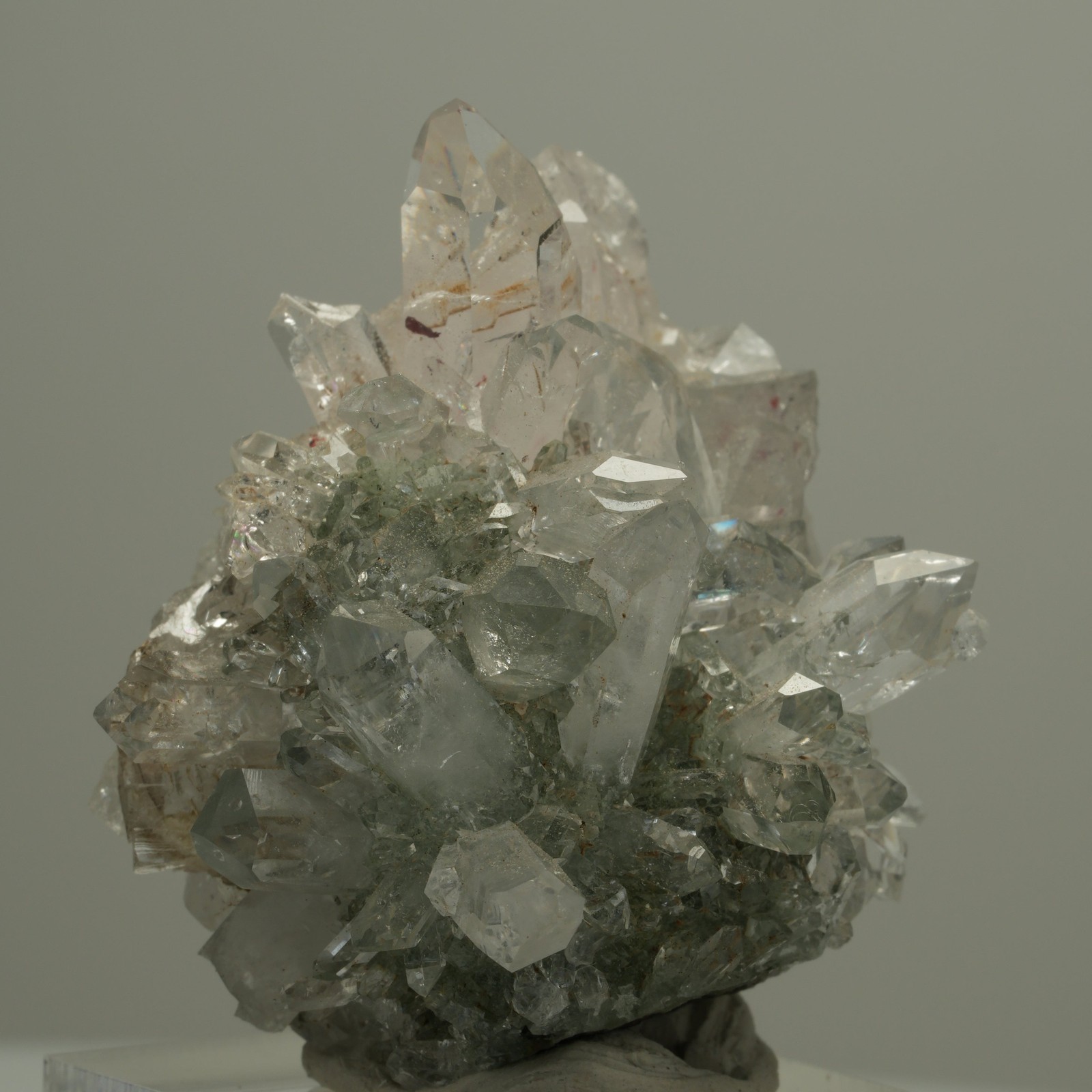 Harlequin Quartz, Calcite, Analcime Epidote on Matrix Streep Mine Namibia