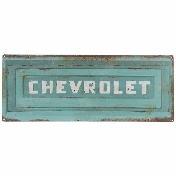 Chevrolet Tailgate Metal Sign Wall Garage Mancave Barn Vintage Rustic Look Chevrolet Tailgate Metal Sign Wall Garage Mancave Barn Vintage Rustic Look
