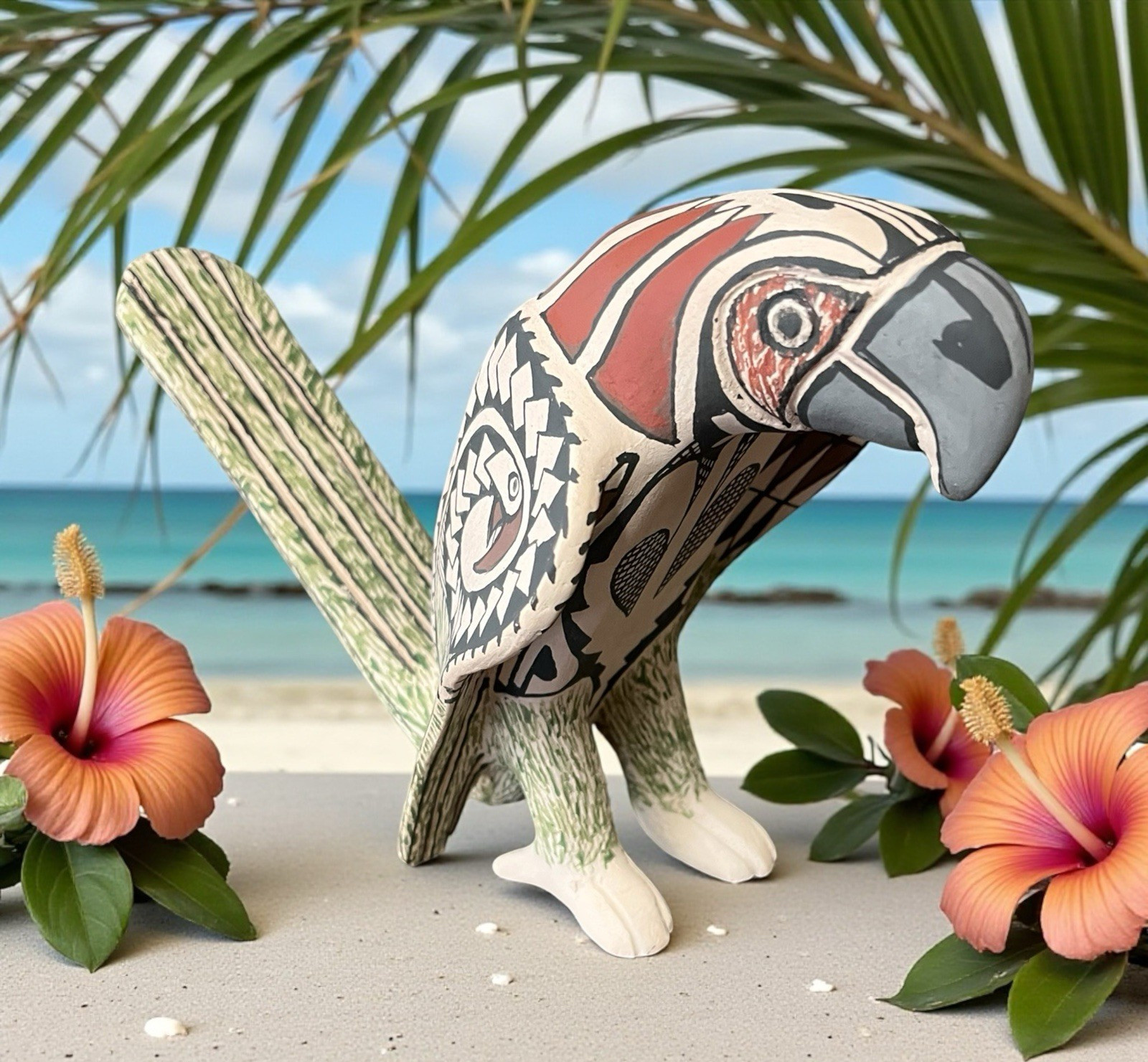 Mata Ortiz Pottery McCaw Bird Effigy Tomas Quintana Folk Art Mexican Ceramics Mata Ortiz Pottery McCaw Bird Effigy Tomas Quintana Folk Art Mexican Ceramics