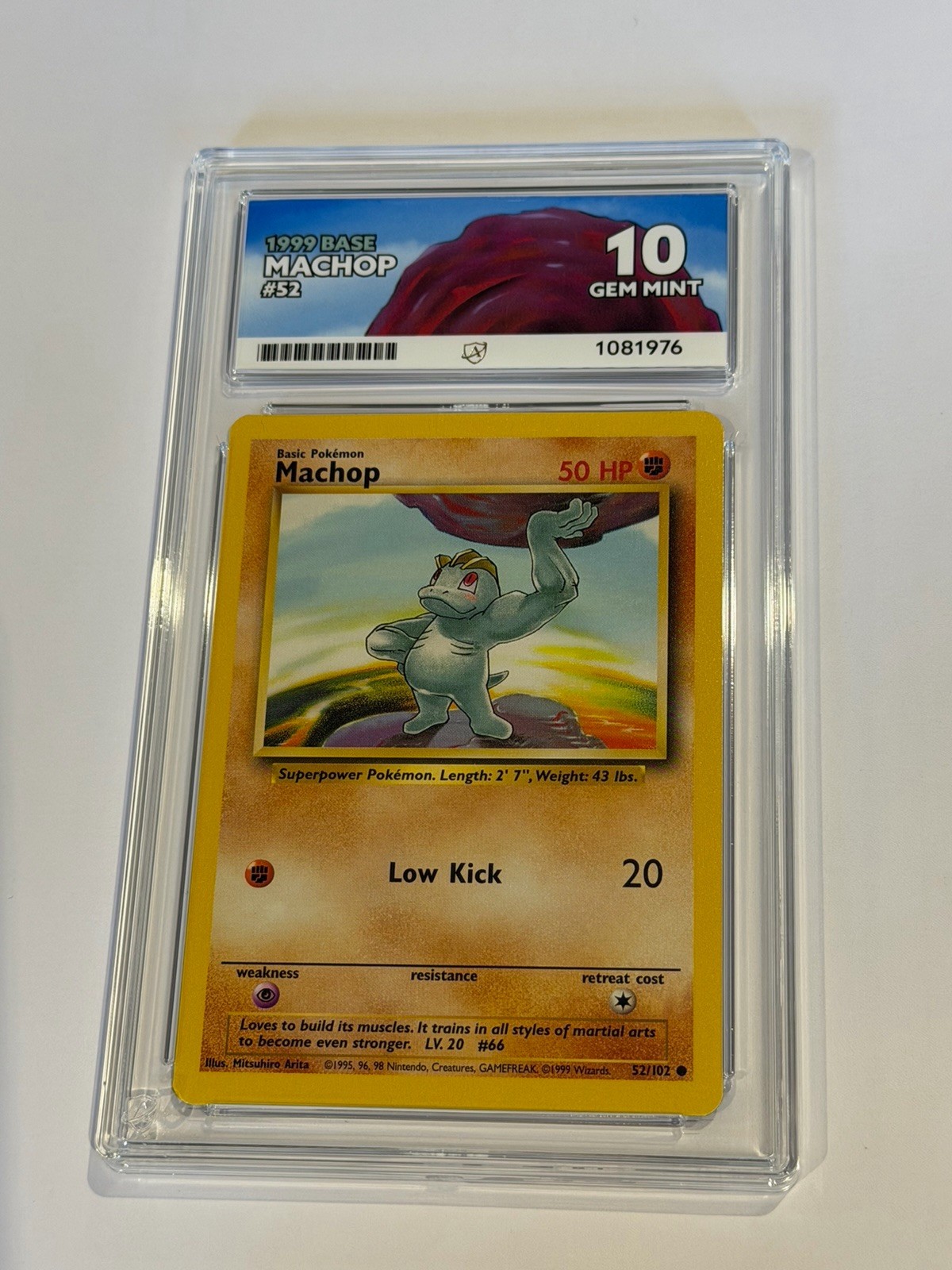 1999, Machop, #52, Base, ACE 10 1999, Machop, #52, Base, ACE 10