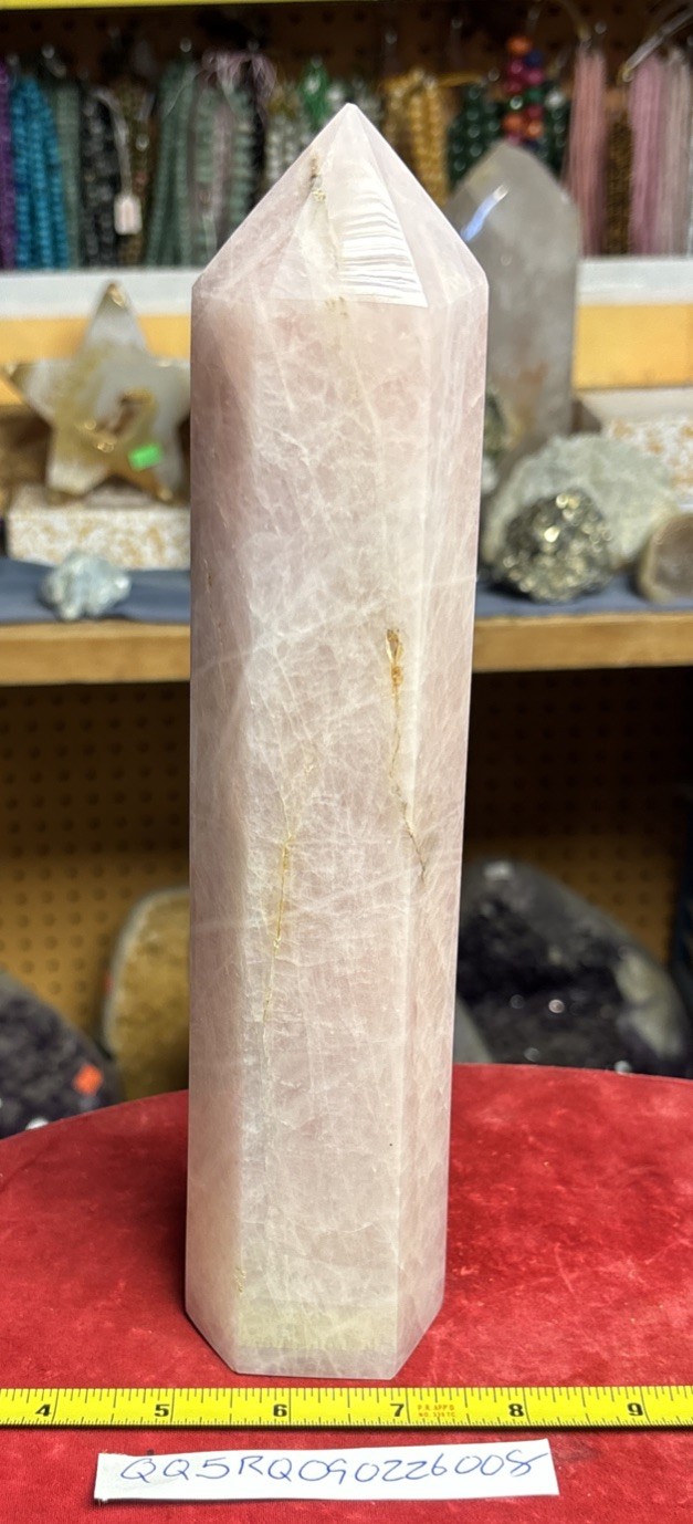 10.5” Rose Quartz Tower 46 Ounces 10.5” Rose Quartz Tower 46 Ounces