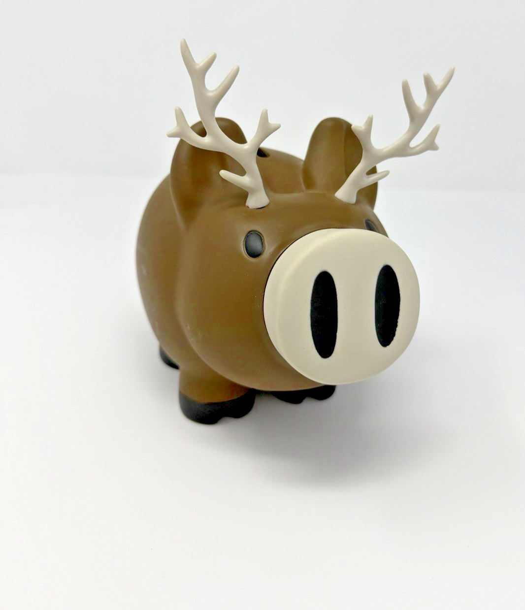 VTG Old Navy Brown Reindeer Piggy Bank Vinyl Plastic Antlers White Snout HTF VTG Old Navy Brown Reindeer Piggy Bank Vinyl Plastic Antlers White Snout HTF