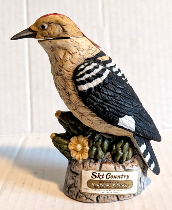 Vtg Ski Country Bourbon Whiskey Gila Woodpecker Limited Edition Mini Decanter 5