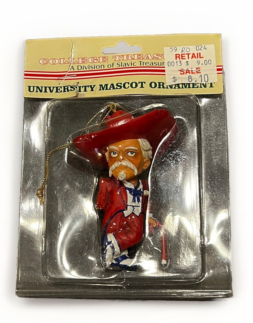 Colonel Rebel Ole Miss Rebels College Treasures Slavic Christmas Ornament New Colonel Rebel Ole Miss Rebels College Treasures Slavic Christmas Ornament New