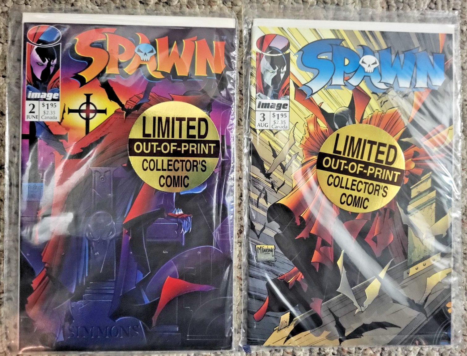 Spawn #2 and #3 Treat Pedigree Gold Collection SEALED Limited Collector's Comic Spawn #2 and #3 Treat Pedigree Gold Collection SEALED Limited Collector's Comic