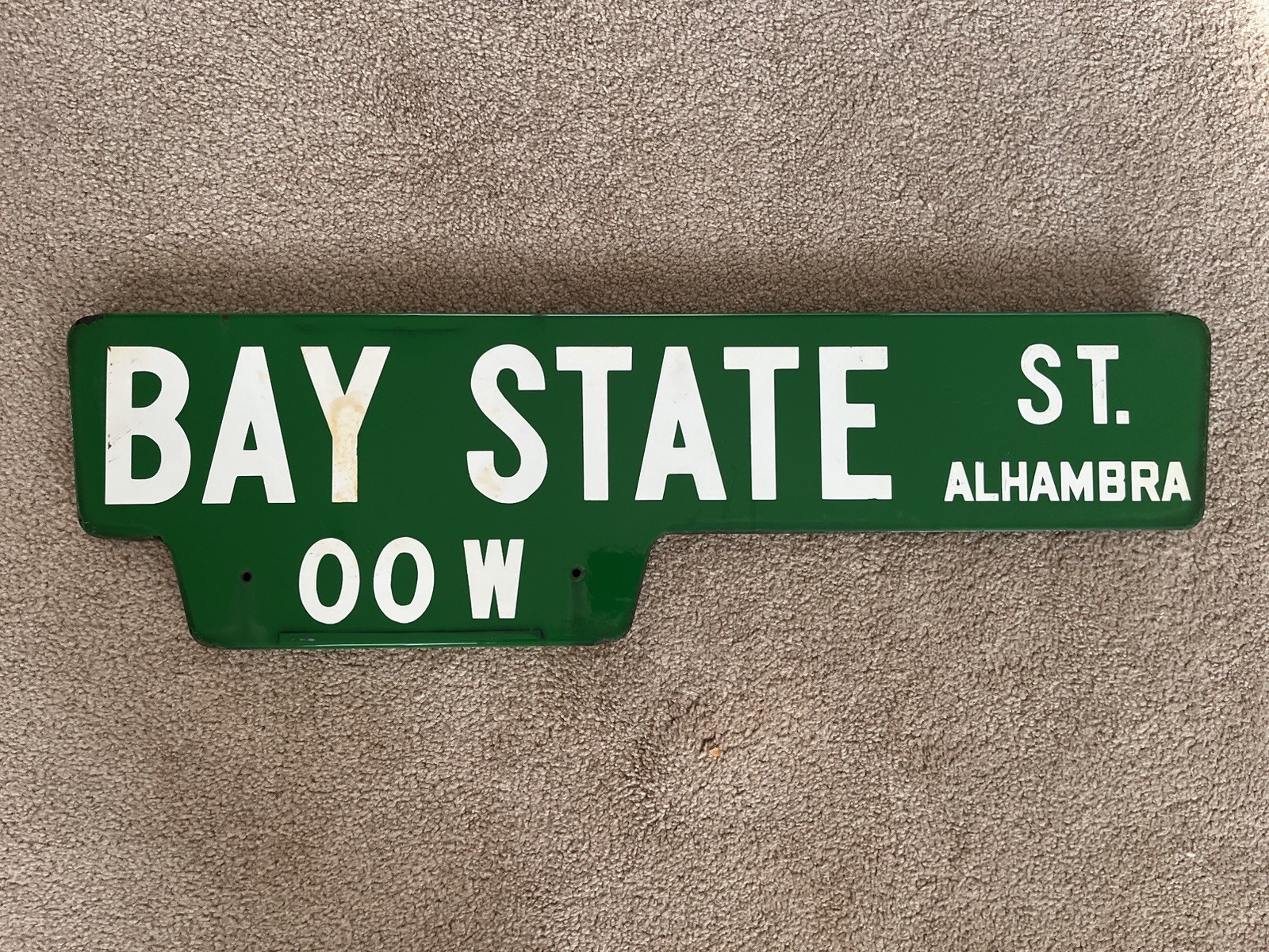 Retired Bay State Porcelain Street Sign Retired Bay State Porcelain Street Sign