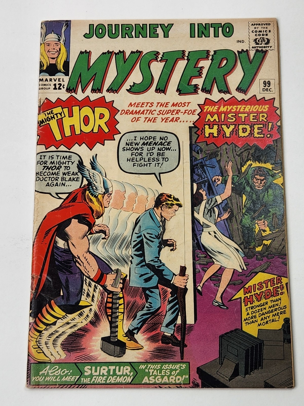 Journey Into Mystery 99 Thor Stan Lee 1st App Mr. Hyde Marvel Silver Age 1963 Journey Into Mystery 99 Thor Stan Lee 1st App Mr. Hyde Marvel Silver Age 1963