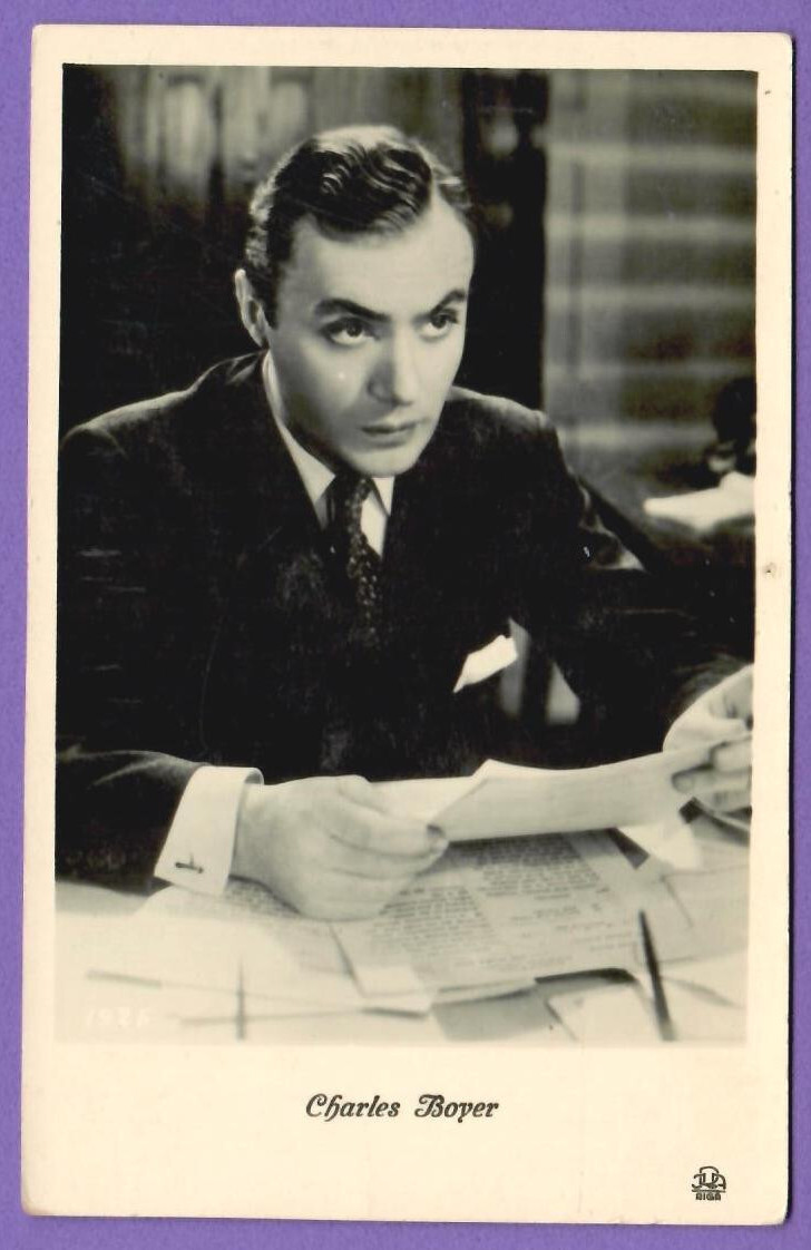 CHARLES BOYER # 1925 VINTAGE PHOTO PC. PUBLISHER LATVIA 3750