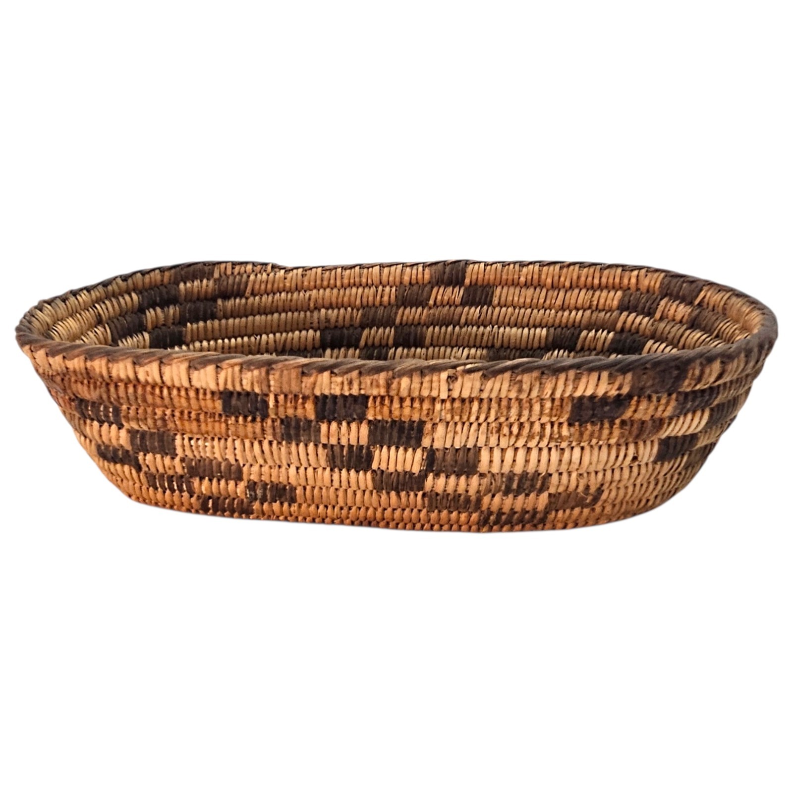 Vintage Tohono Oodham Papago Basket Tray Oval Coiled Native American 8