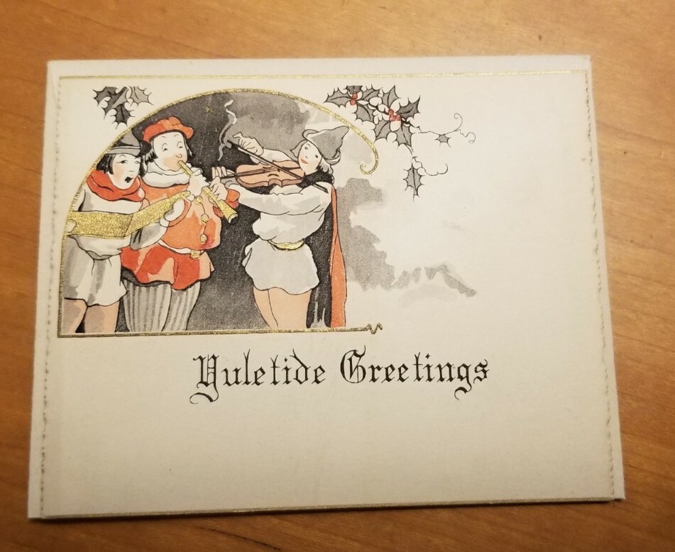 Antique Christmas Card Christmas Yuletide Unused early 1900s