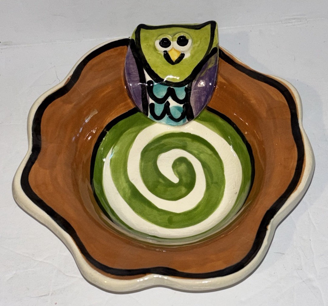 Artzfolk Handmade Pottery Owl Bowl Cute Artzfolk Handmade Pottery Owl Bowl Cute