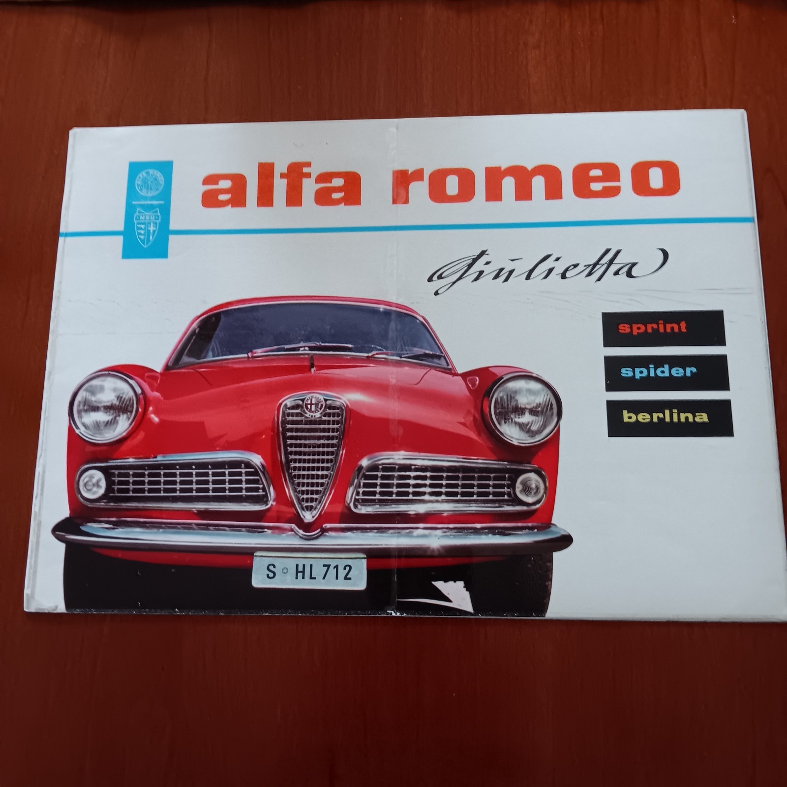 Alfa Romeo Giulietta Brochure  C.1959  RARE  Original Brochure English Text