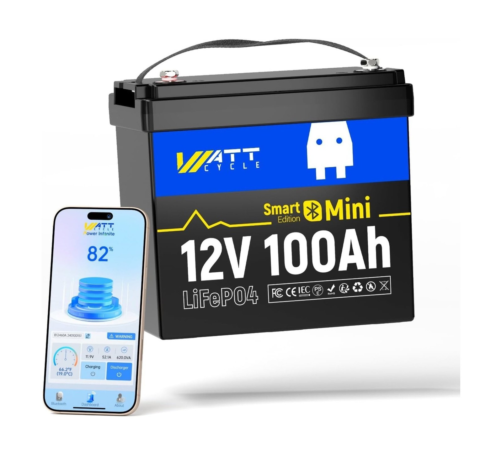 12V 100Ah LiFePO4 Bluetooth Battery Group 24 for RV Marine Heavy Duty 12V 100Ah LiFePO4 Bluetooth Battery Group 24 for RV Marine Heavy Duty